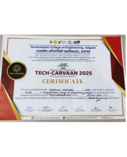 Achievements Certificate 2